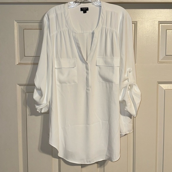 White georgette blouse from torrid - Picture 1 of 2